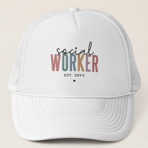 Gorra De Camionero Personalizado de Trabajo Social Establecimiento de