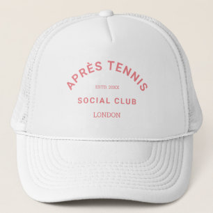 Gorra De Camionero Personalizado  del club de tenis Escudo rosa
