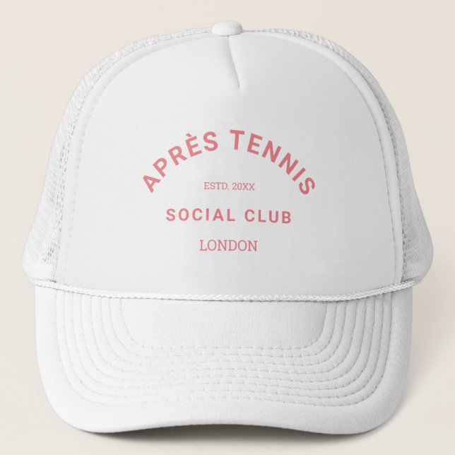 Gorra De Camionero Personalizado  del club de tenis Escudo rosa (Anverso)