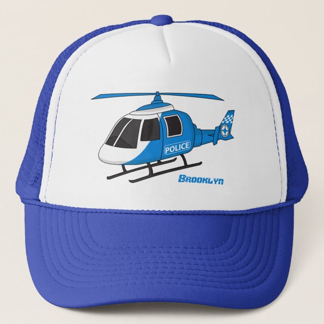 Gorra De Camionero Personalizado del helicóptero del helicóptero del  (Anverso)