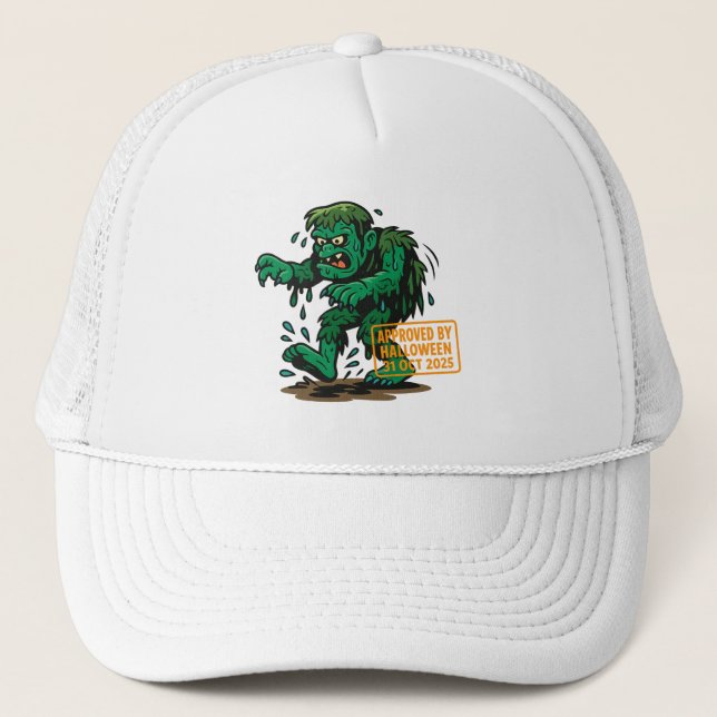 Gorra De Camionero Personalizado del Monstruo del pantano - Aprobado  (Anverso)