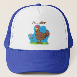 Gorra De Camionero Personalizado divertido de pollo rústico y caprich
