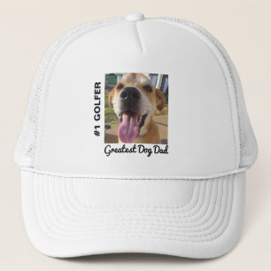 Gorra De Camionero Personalizado Dog Photo Greatest Golfer