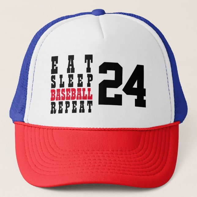 GORRA DE CAMIONERO PERSONALIZADO DURMIR BÉISBOL REPETIR (Anverso)