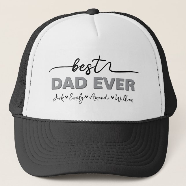 Gorra De Camionero Personalizado Elegant Mejor papá de todos los tiem (Anverso)