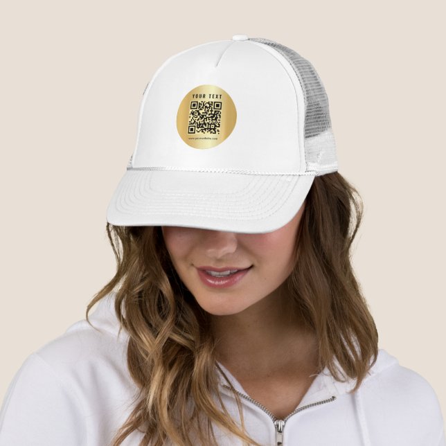 Gorra De Camionero Personalizado Elegant Scan Me QR Code Template Gol (In situ)