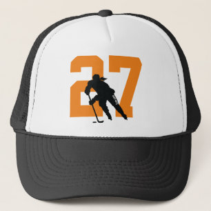 Gorra De Camionero Personalizado femenina de hockey Naranja negro