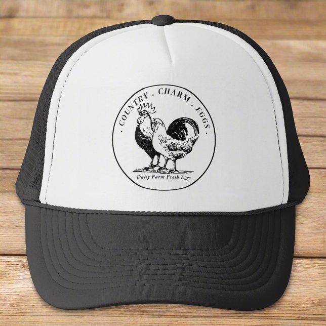 Gorra De Camionero Personalizado Fresh Organic Eggs Farmhouse Busines (Subido por el creador)