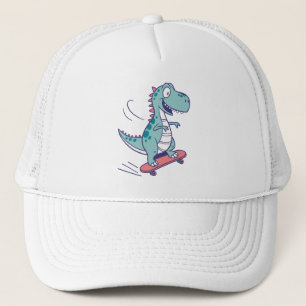 Gorra De Camionero Personalizado Guay T-Rex en Skateboard