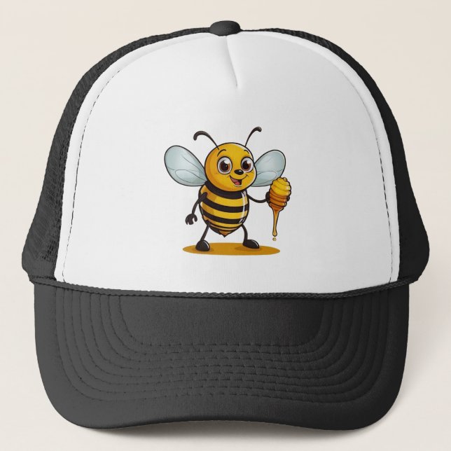Gorra De Camionero Personalizado Honey Bee (Anverso)