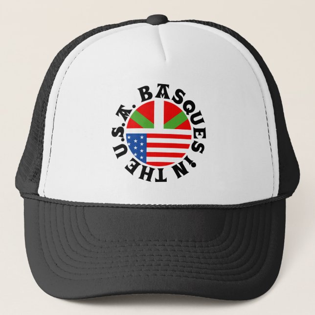 Gorra De Camionero Personalizado, Ikurriña + Bandera "vascos de los (Anverso)