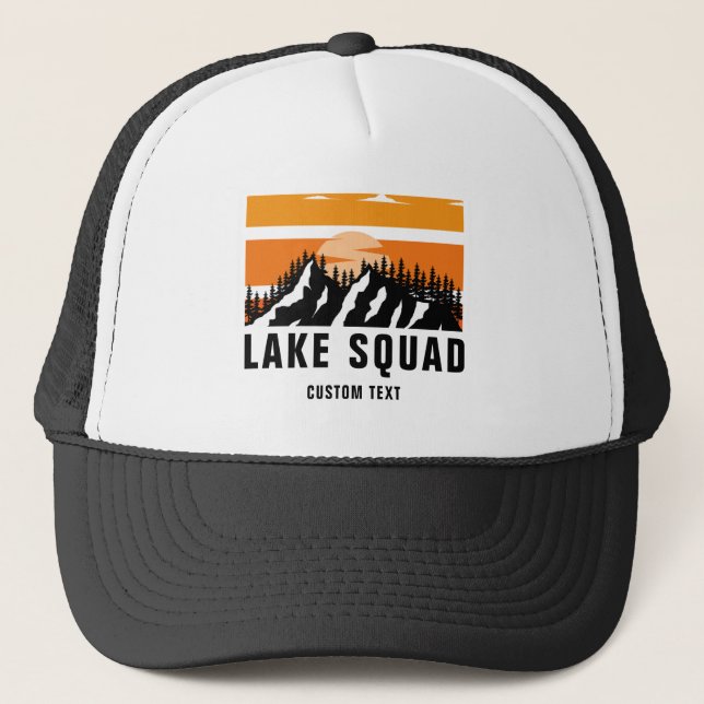 Gorra De Camionero Personalizado Lake Squad Lake Life Boats vacacione (Anverso)