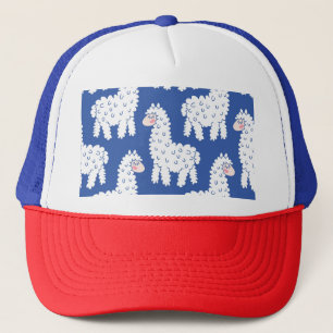 Gorra De Camionero Personalizado lama alpaca, patrón vintage