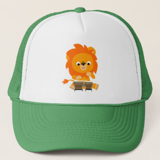 Gorra De Camionero Personalizado lindo León Paying Bongos Trucker Hat