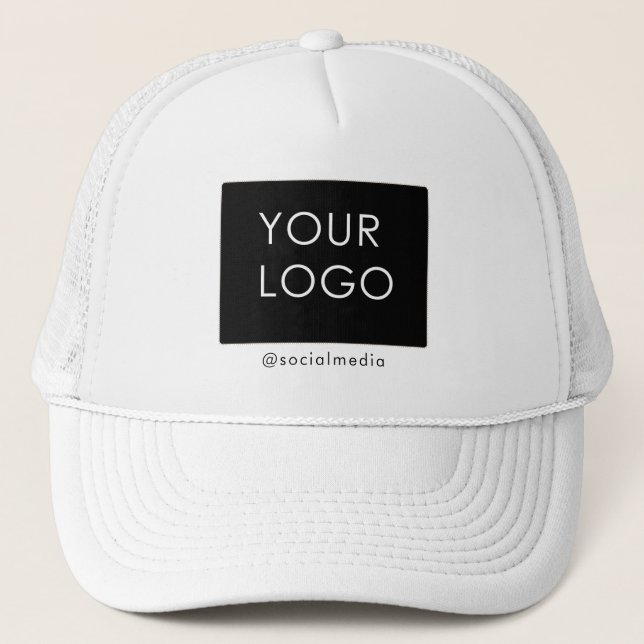 Gorra De Camionero Personalizado Logo Company Business Social Media W (Anverso)
