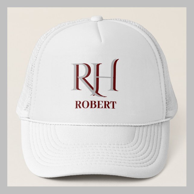 Gorra De Camionero Personalizado Monogramn Name Ball (Subido por el creador)