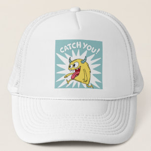 Gorra De Camionero Personalizado Monstruo Amarillo Corriendo - Atrápa