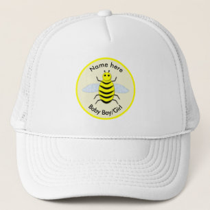 Gorra De Camionero Personalizado Neutral de Abeja Amarilla Cute Géner