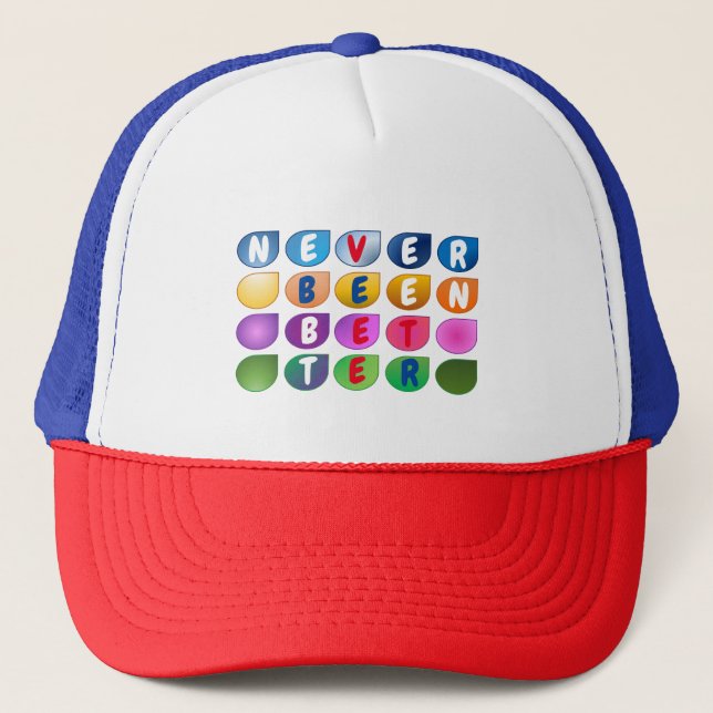 Gorra De Camionero Personalizado Nunca Ha Sido Mejor Límite Motivacio (Anverso)