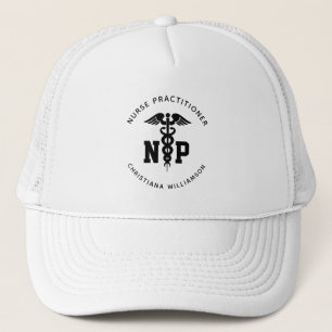 Gorra De Camionero Personalizado Nurse Practicante Graduación Caduceu