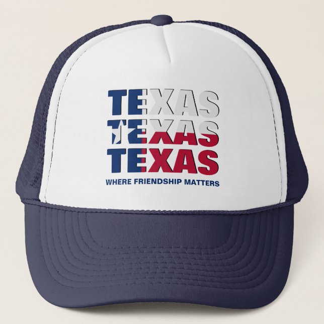 Gorra De Camionero Personalizado patriótico TEXAS FLAG (Anverso)