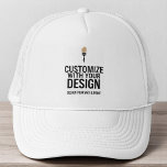 Gorra De Camionero Personalizado Personalizable de empresa en blanco<br><div class="desc">Promociona tu marca con estilo con este sombrero de camionero promocional de Personalizable Blank. Diseñado para la comodidad y la visibilidad, este gorra clásico cuenta con una malla para la respiración y un panel frontal estructurado perfecto para añadir su logotipo, lema o nombre de la empresa. Ideal para regalos, uniformes...</div>