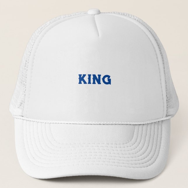 Gorra De Camionero Personalizado personalizado King Nombre de texto C (Anverso)