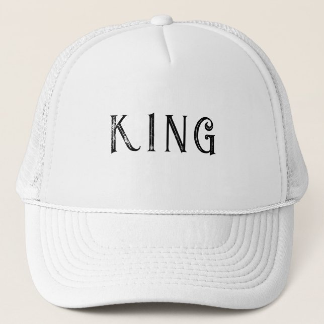 Gorra De Camionero Personalizado personalizado King Nombre de texto C (Anverso)