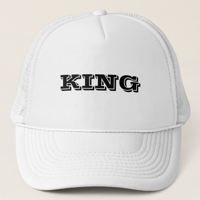 Gorra De Camionero Personalizado personalizado King Nombre de texto C (Anverso)