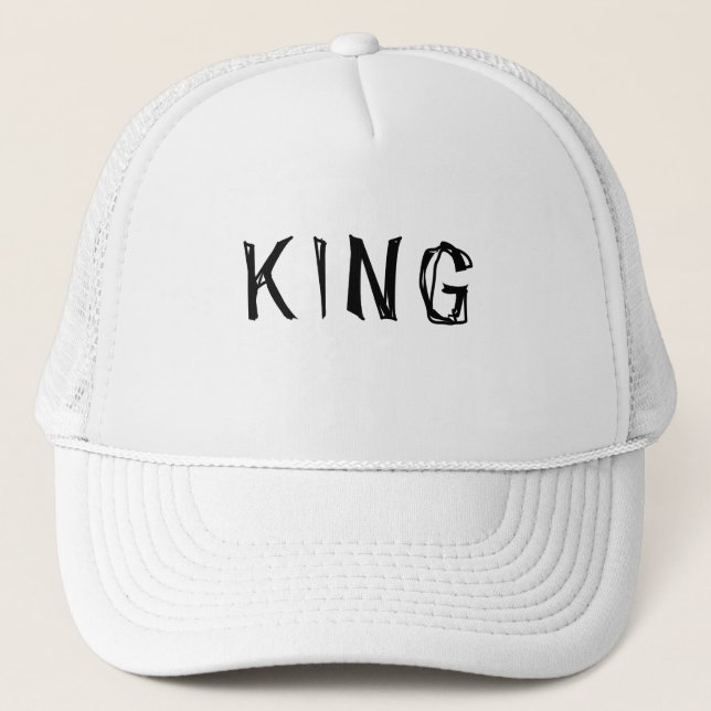 Gorra De Camionero Personalizado personalizado King Nombre de texto C (Anverso)