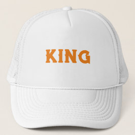Gorra De Camionero Personalizado personalizado Rey Texto blanco y bla