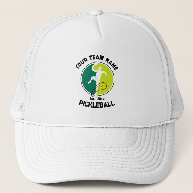Gorra De Camionero Personalizado Pickleball Club Team Player Pickler (Anverso)