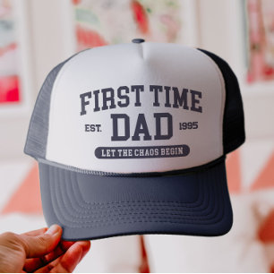 Gorra De Camionero Personalizado primera vez que papá es gracioso día