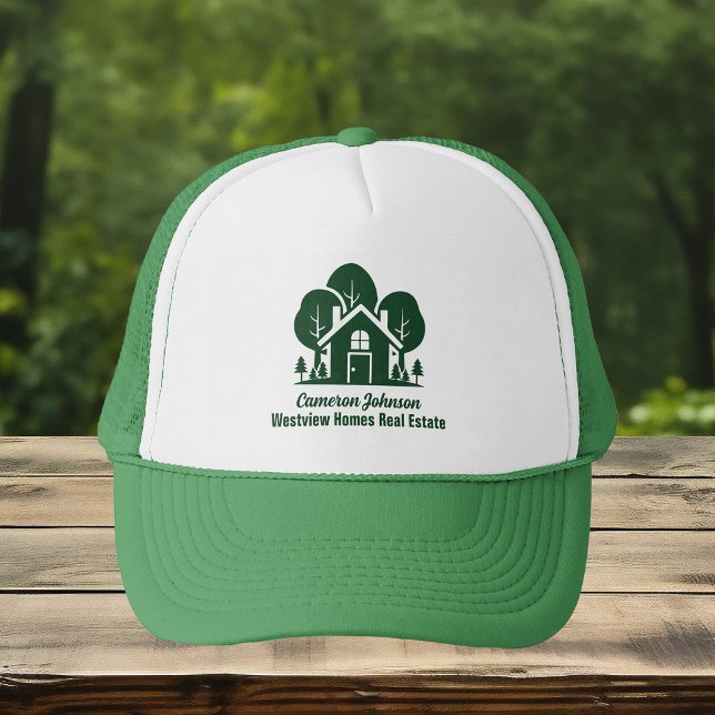 Gorra De Camionero Personalizado Real Estate Company Forest Green Rea (Subido por el creador)