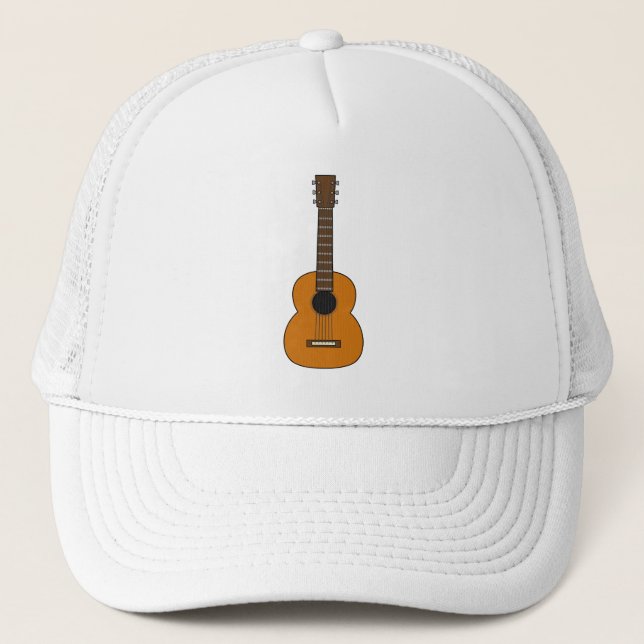 Gorra De Camionero Personalizado simple de guitarra acústica (Anverso)