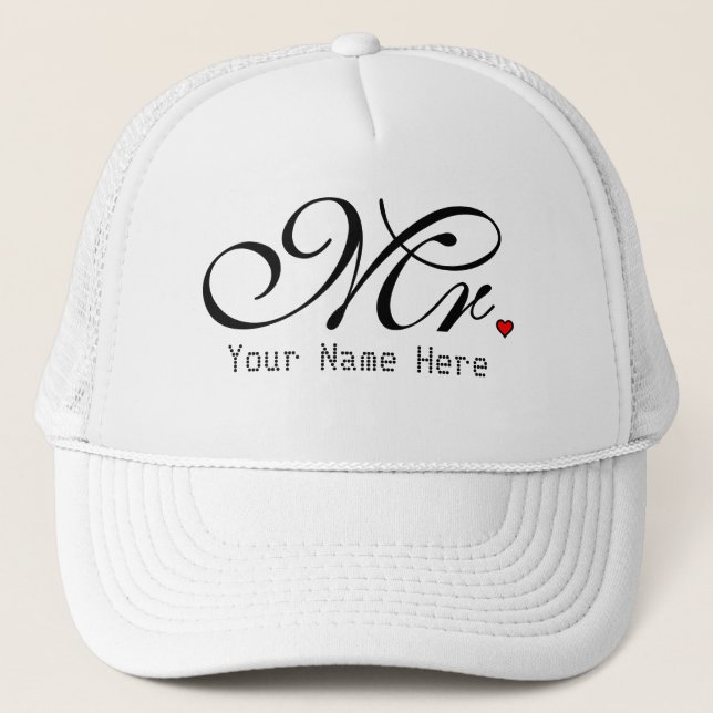 Gorra De Camionero Personalizado Sr. Husband Groom Sus Nuevas Cameras (Anverso)