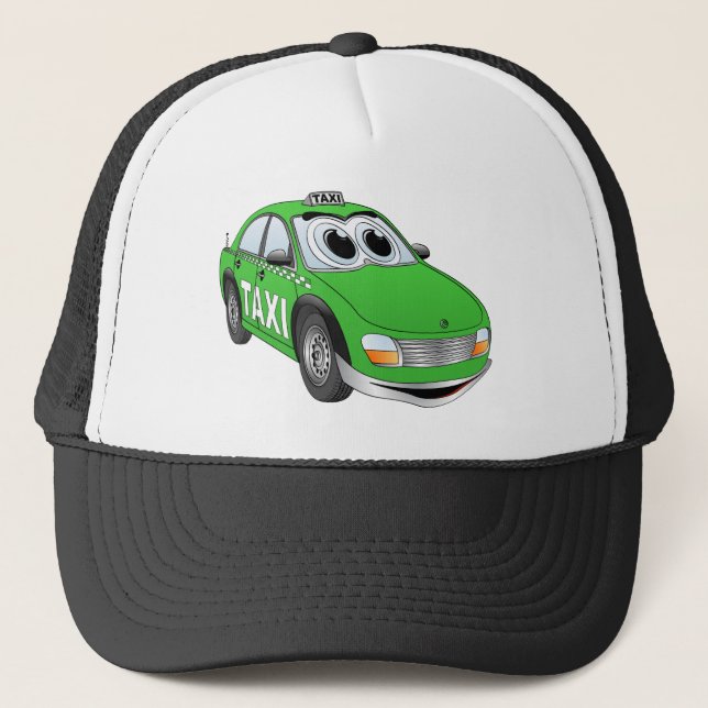 Gorra De Camionero Personalizado Taxi Verde (Anverso)