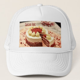 Gorra De Camionero Personalizado Texto Delicioso Pastel con una reban