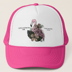 Gorra De Camionero Personalizado Texto Flamingo Rosa