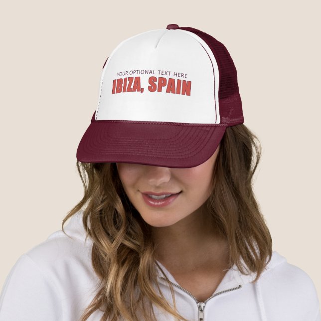 Gorra De Camionero Personalizado Texto Ibiza España (In situ)