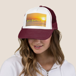 Gorra De Camionero Personalizado tiene un hermoso día texto imagen de