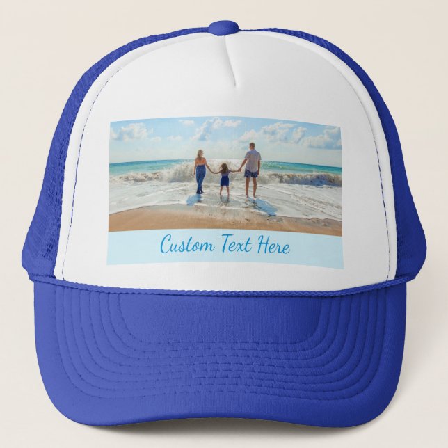 Gorra De Camionero Personalizado Tu Personalizado De Camión De Fotogr (Anverso)