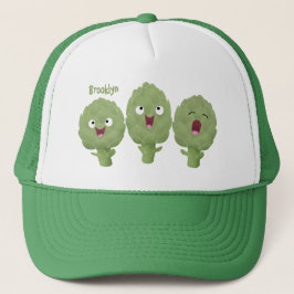 Gorra De Camionero Personalizado vegetal de alcachofas de canto lindo