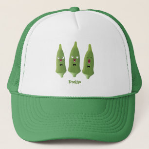 Gorra De Camionero Personalizado vegetal de okra cantante