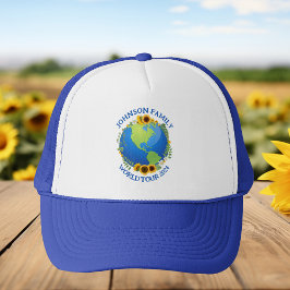 Gorra De Camionero Personalizado World Tour Earth en Sunflowers Guay