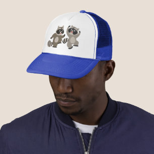 Gorra De Camionero Personalizados de baile lindo Raccoons