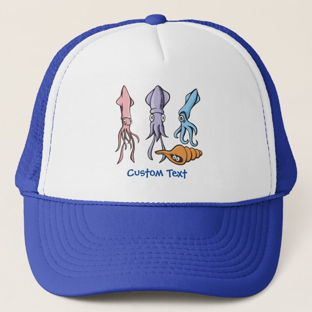 Gorra De Camionero Personalizados de calamar (Anverso)