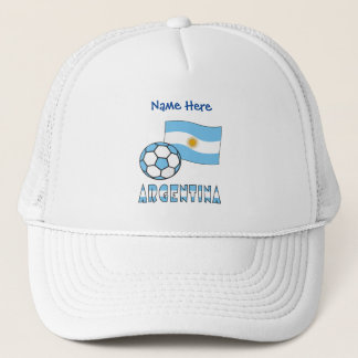 Gorra De Camionero Personalizan la bola de fútbol y la bandera argent