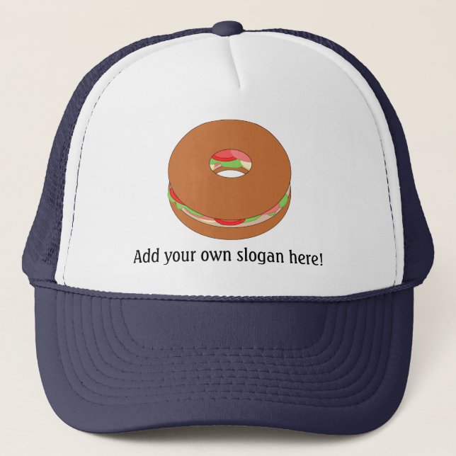 Gorra De Camionero Personalizar de este gráfico de Bagel (Anverso)