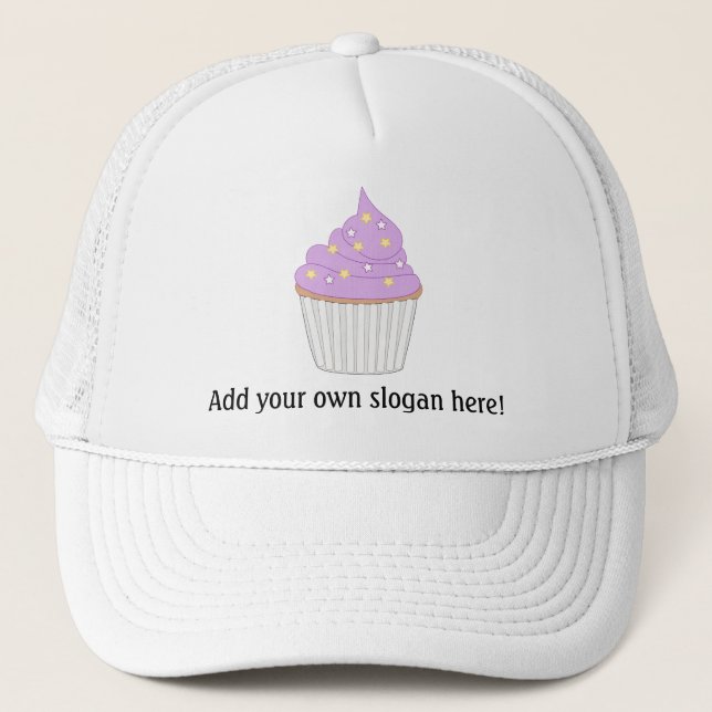 Gorra De Camionero Personalizar de este gráfico de Lilac Cupcake (Anverso)